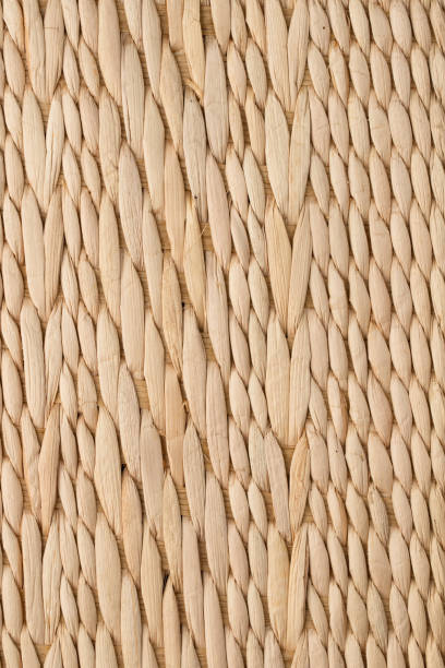 istock woven bamboo mat, footrest, natural texture 2179992296
