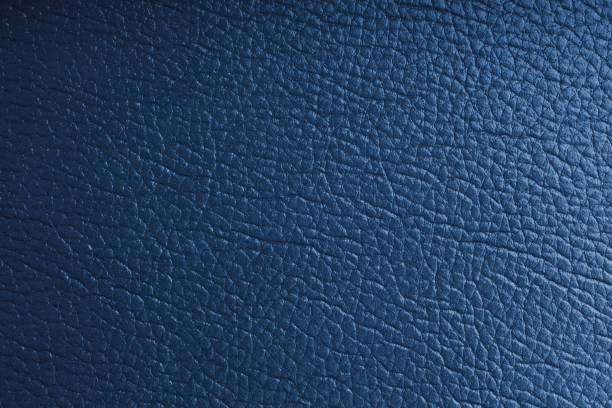 istock Natural, genuine blue leather with metallic effect, texture of glossy leatherette background 2180008784