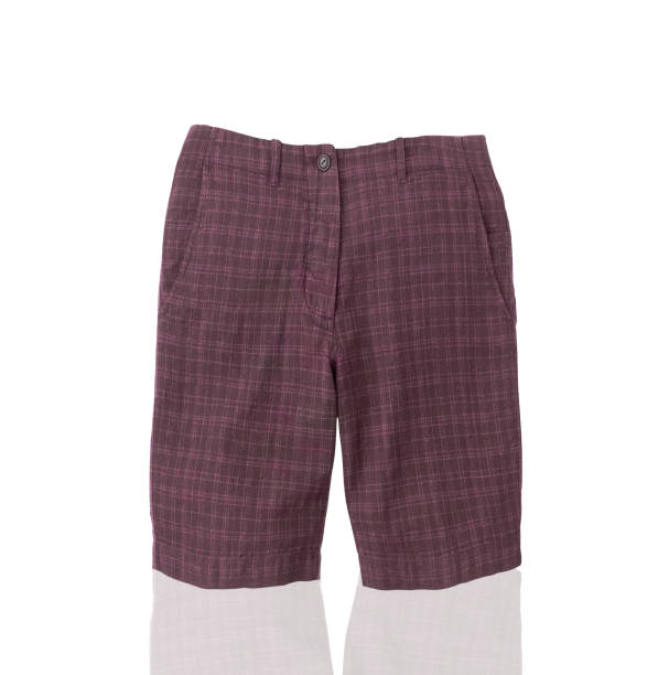 istock Red shorts isolated on a white background 2180017804