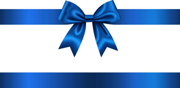 istock blue bow with ribbon. blue bow and ribbon for christmas and birthday decorations 2180021467
