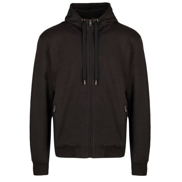 istock Front view of black hoodie with drawstrings 2180024777