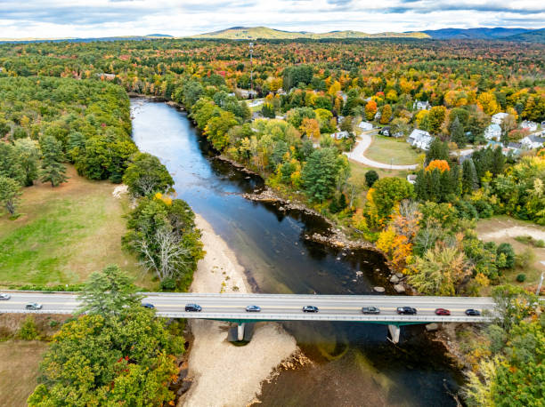 The Saco River Covered Bridge, Conway, New Hampshire, USA