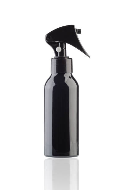 istock Professional black bottle for spraying hair when cutting isolated on white 2180027532