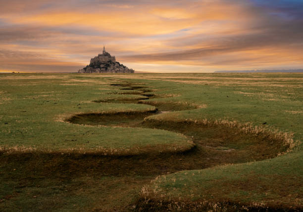 Mont Saint Michel, an UNESCO world heritage site in Normandy, France