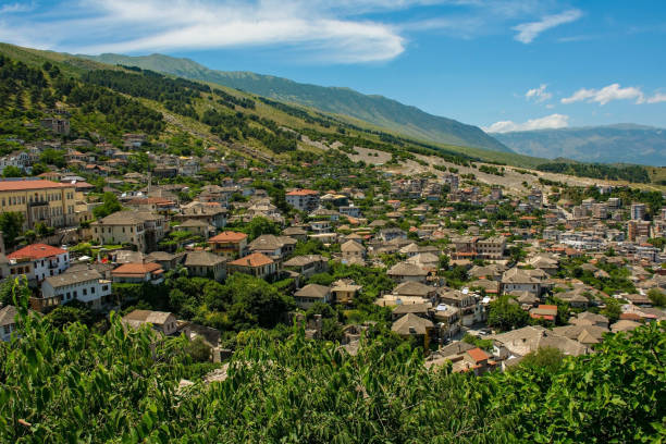 istock Gjirokaster in Albania Viewed From Castle Hill 2180033449