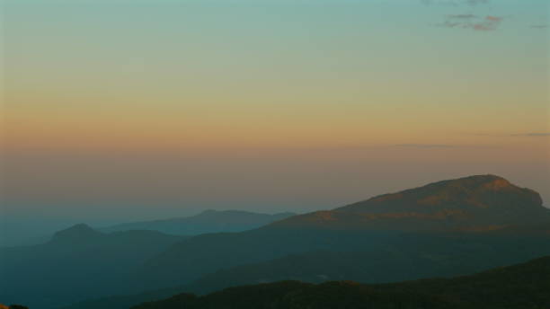 istock Beautiful mountain landscape during sunset with vibrant sky colors, 2180045761