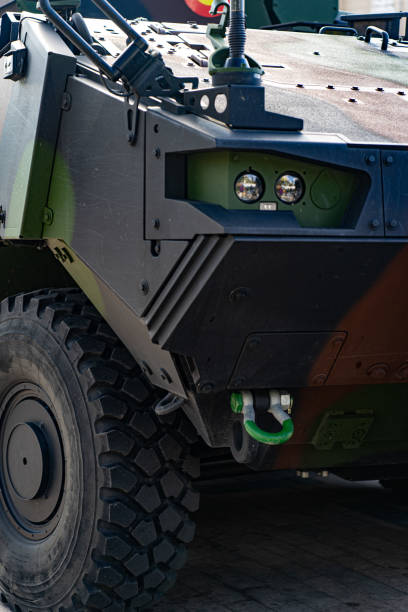 istock Modern Military Vehicle on Display 2180047287
