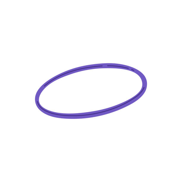 istock Blue color Hula-hoop icon, sport equipment for exercise, workout, healthy lifestyle vector flat illustration isolated 2180047964