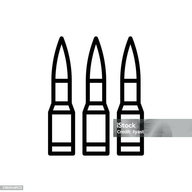 Basic Bullet Design A Simple Line Drawing Of Bullets Stock Illustration - Download Image ...
