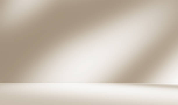 istock Empty cream beige room studio with shadow of leaves for product presentation. 2180051112