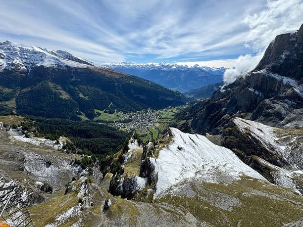 istock View of Leysin Switzerland from Ski Lift Summit 2180052321