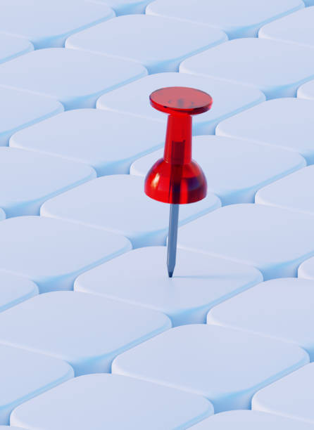pushpin close up on an isolated background
