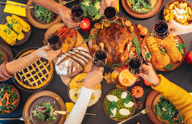 istock Celebratory toast for Thanksgiving. 2180067817