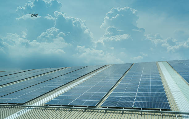 istock Solar panels producing clean green renewable energy 2180069836