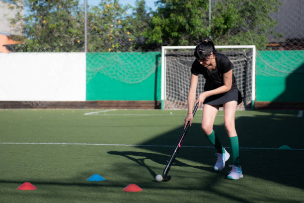 istock Woman playing Mommy hockey 2180074411