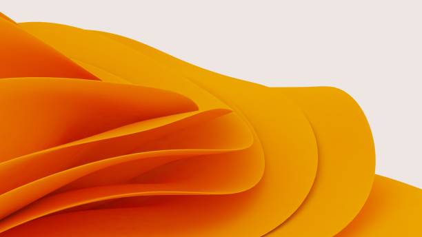 istock Abstract yellow shapes wavy 3d color fabric. Cloth wave background. 2180075172
