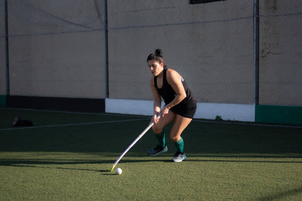 istock Woman playing Mommy hockey 2180075274
