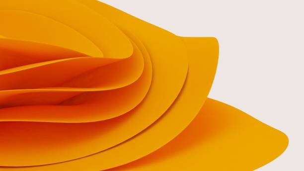 istock Abstract yellow shapes wavy 3d color fabric. Cloth wave background. 2180075539