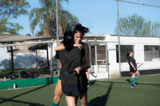 istock Field hockey players celebrating 2180078154