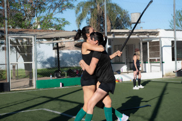 istock Field hockey players celebrating 2180078167
