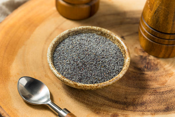 Organic Raw Dry Poppyseeds Herbs in a Bowl