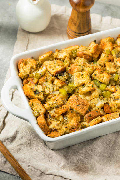istock Homemade Thanksgiving Turkey Stuffing Dressing 2180091623