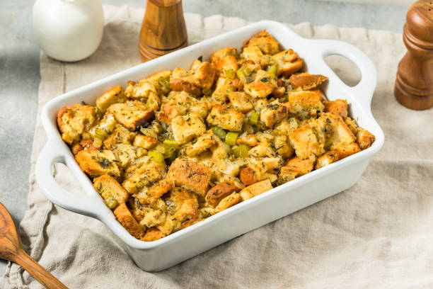 istock Homemade Thanksgiving Turkey Stuffing Dressing 2180091652