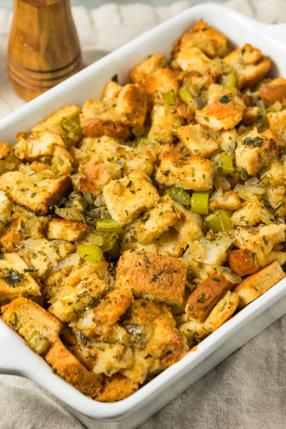 istock Homemade Thanksgiving Turkey Stuffing Dressing 2180091804