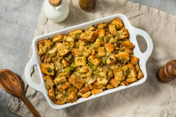 istock Homemade Thanksgiving Turkey Stuffing Dressing 2180092039