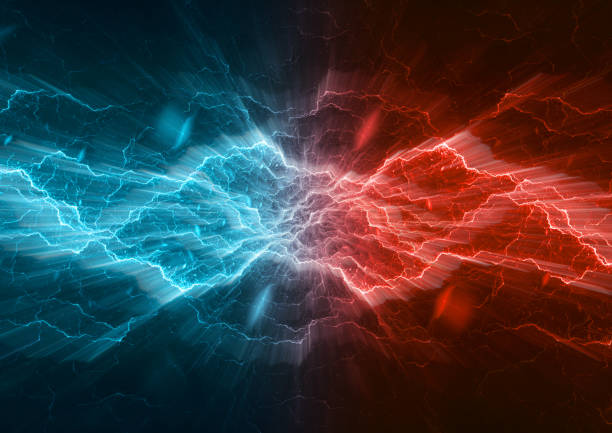 istock Fire and ice plasma background, abstract energy and electrical background 2180100598