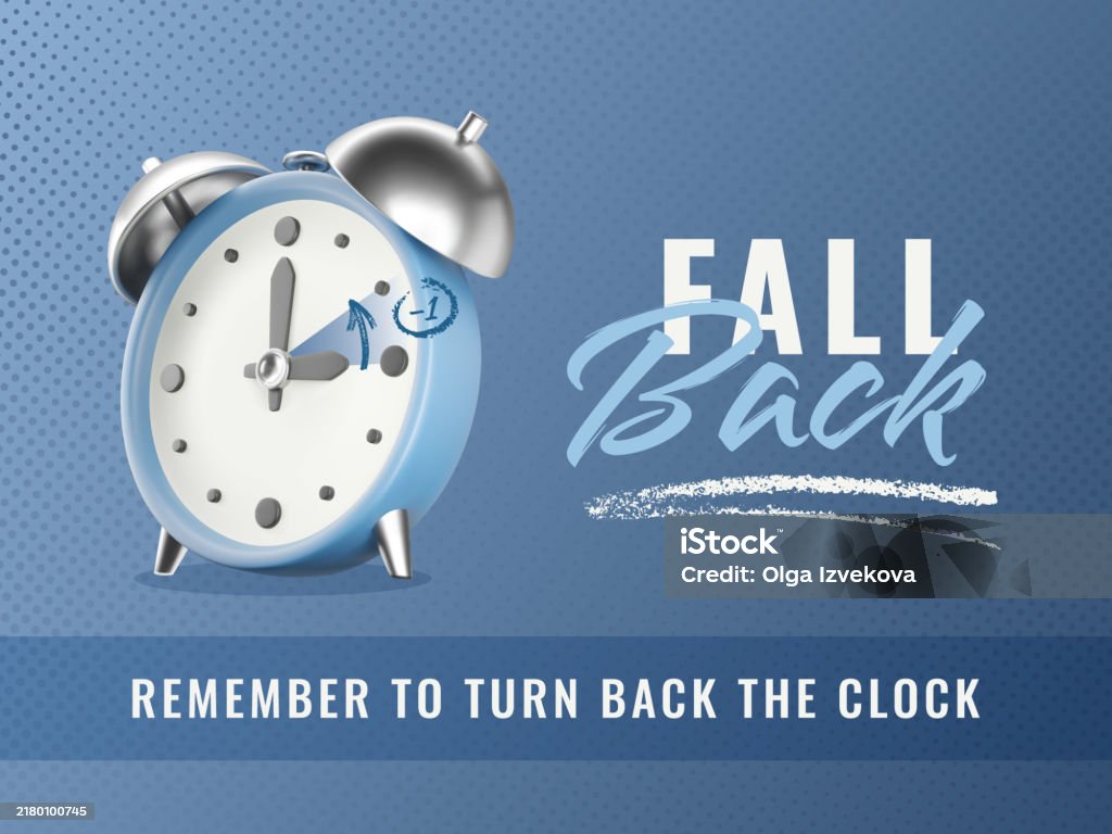 Fall Time Off Sign Fall Back Time Banner Stock Illustration - Download Image Now - Fall ...