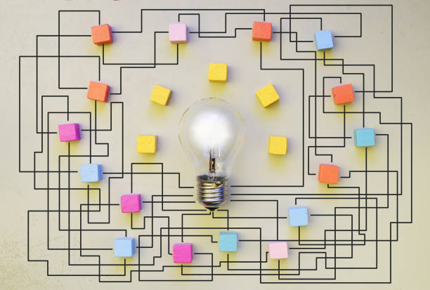 istock Business concept,collaboration,cooperation,teamwork, innovation,human resources,recruitment,team building, wooden cubes and lightbulb 2180107894