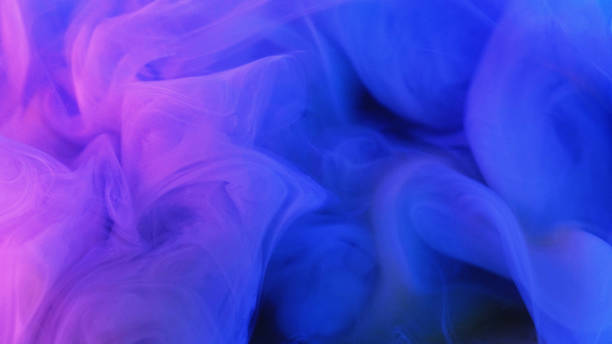 istock Neon mist paint water blend pink blue vapor flow 2180110887