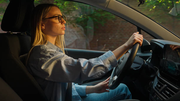 Woman and car