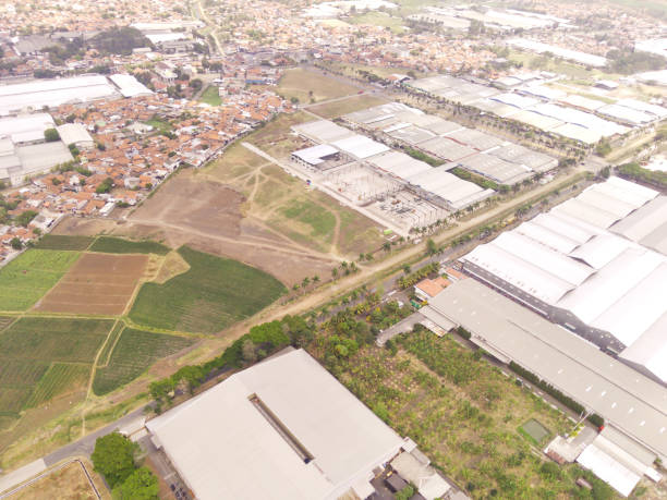istock Aerial view of Industrial Building 2180116205