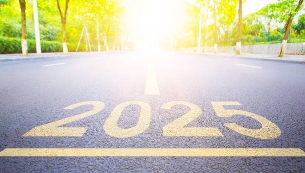 istock The straight highway surface is marked with 2025 2180117031