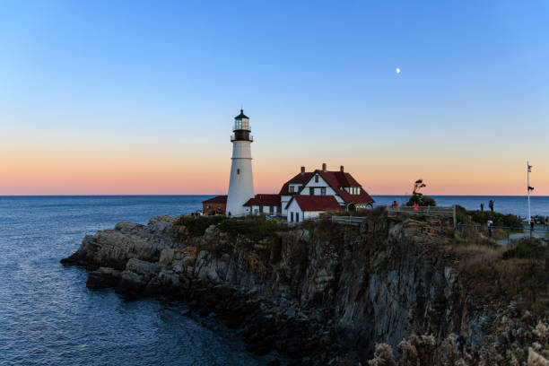istock Portland Headlight at sunset 2180117578