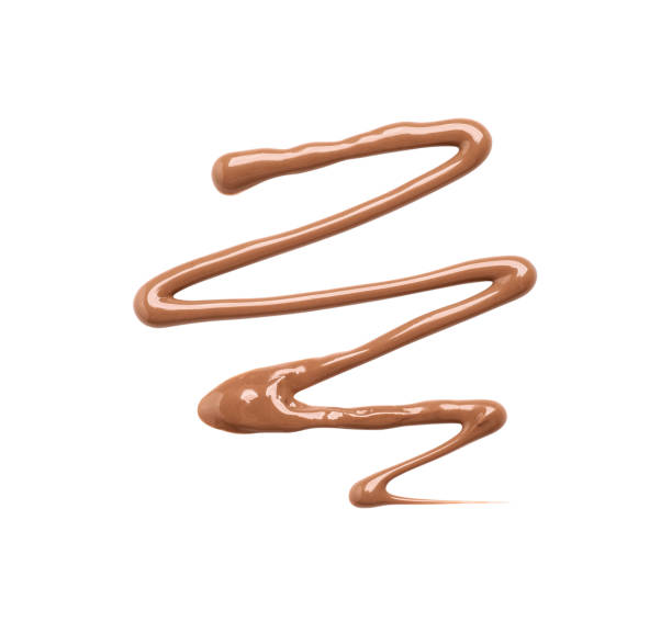 istock Smear of tasty milk chocolate paste isolated on white, top view 2180130164