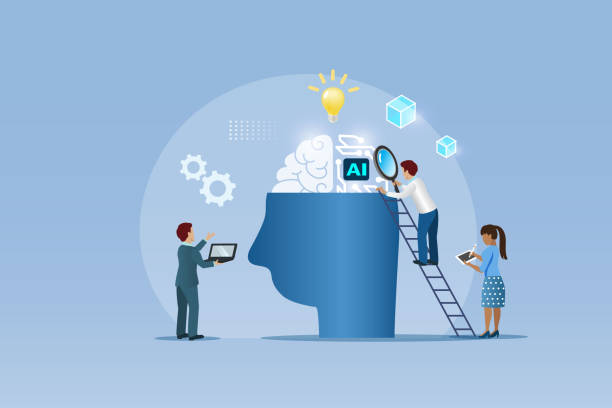 istock AI artificial intelligence in business collaboration team. Business team set up AI in human brain to increase capacity for organization success and creative ideas. 2180135307