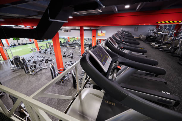 istock Treadmills in a gym! 2180159336