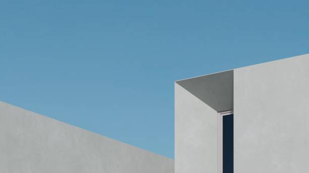 istock 3D illustration of abstract modern architecture background, Minimal architectural poster 2180167924
