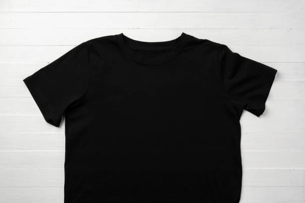 istock Cotton T-shirt on gray background flat lay top view 2180169586