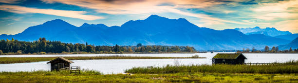 landscape at the chiemsee lake - bavaria