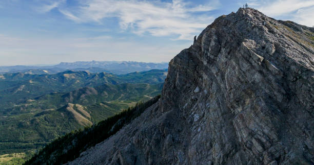 istock Aerial view of mountain and distant ranges 2180176887