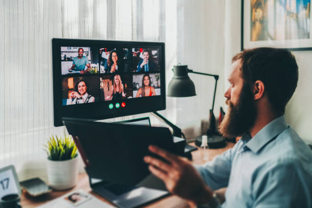 istock Human resources manager talks with job applicants on video call 2180180405