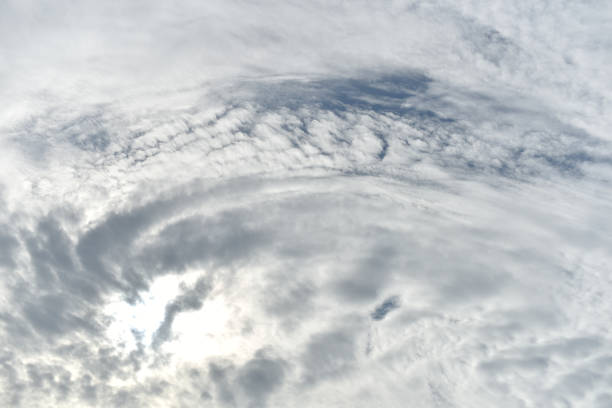 istock Twirl clouds at sun in dramatic sky, Nature background 2180185088