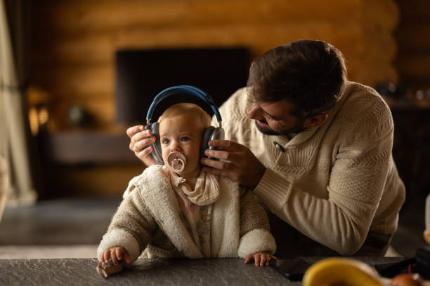 istock Happy baby in father's arms 2180191356