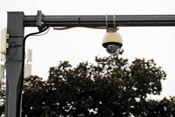 USa America street security camera detail close up