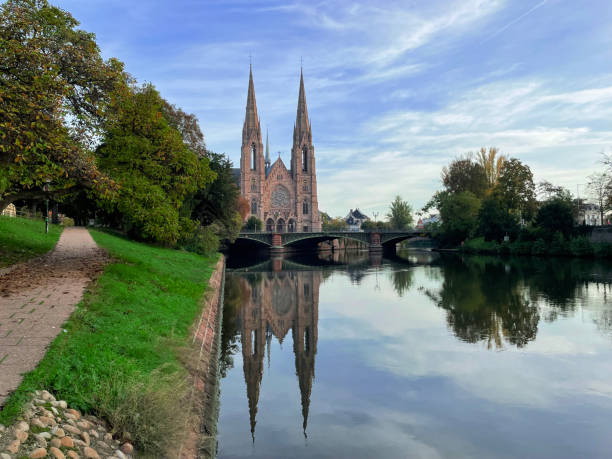 istock Reflection of Church on the River 2180194590