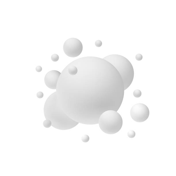 istock Abstract spheres isolated on white background. White. 2180196060